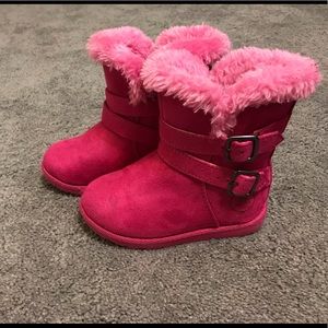 Toddler pink winter boots